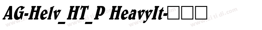 AG-Helv_HT_P HeavyIt字体转换